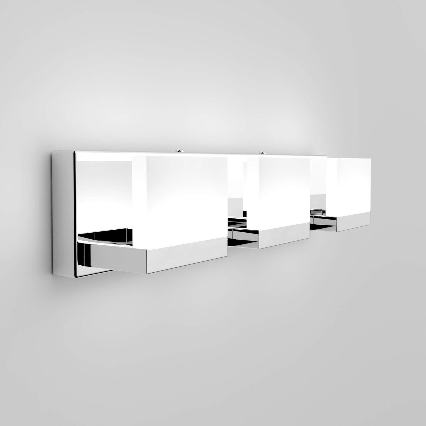 Tipace Modern 3 Lights LED Vanity Light for Bathroom Up and Down Chrome Bathroom Wall Light Fixtures Over Mirror(White Light 6000K)