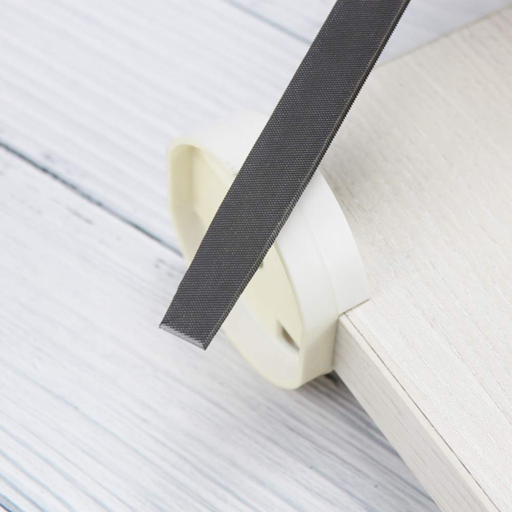 KALIM 6” Flat Medium Cut Hand File, Double Cut High Carbon Steel, Without Handle, for Wood, Metal & Sharpening