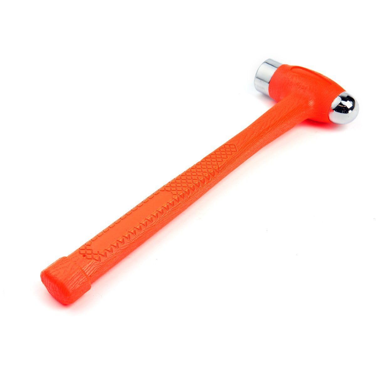 XtremepowerUS 32oz Dead Blow Hammer Dual Head 2lbs Ball Peen Blow Striking Flat Pein Non-Slip Handle, Orange