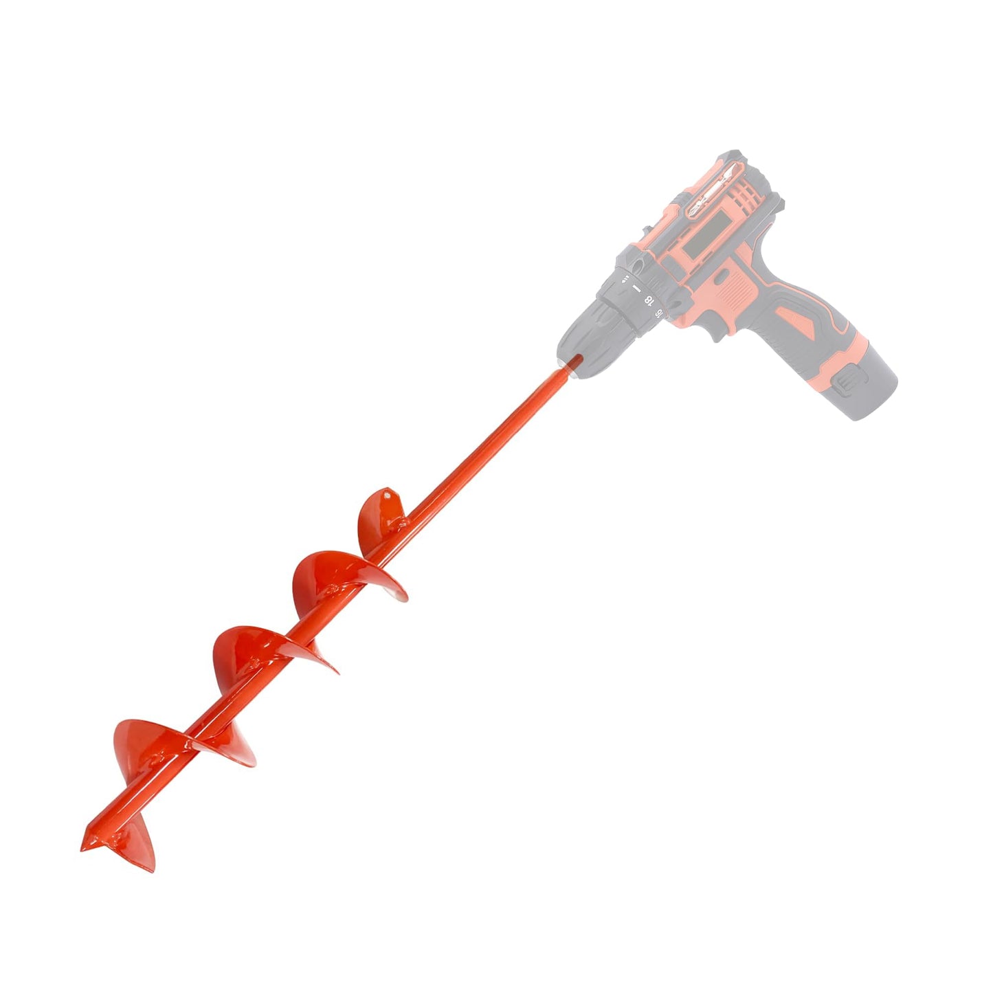 24”x 3”Auger Drill Bit 3/8”Hex Drive Bulb Bedding Planter Heavy-Duty Garden Spiral Drill Bits