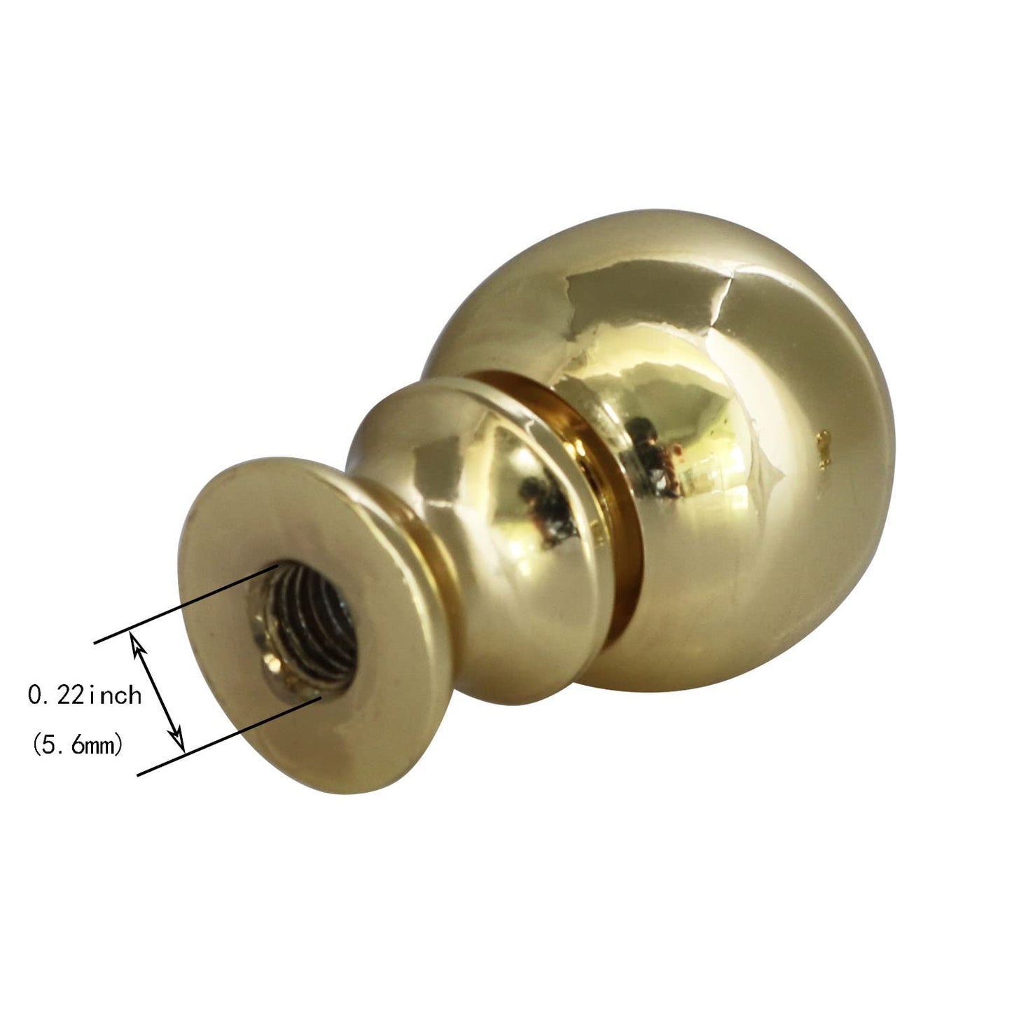 DGBRSM 2PCS 1-1/2 Inch Lamp Finial Small Spherical Lamp Finishes for Lampshades, Polished Brass