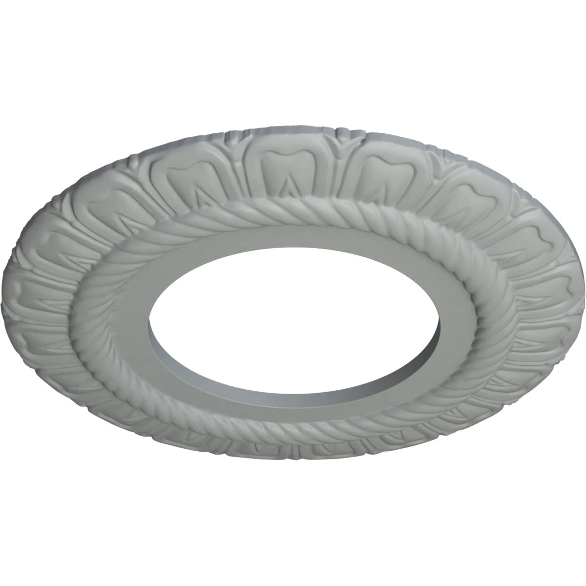Ekena Millwork CM09CL Claremont Ceiling Medallion, 9"OD x 4 1/2"ID x 1/2"P, Factory Primed