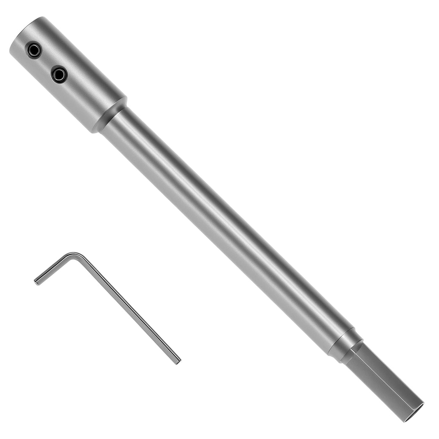 QWORK 7-Inch Extra Long Forstner Bit Extension, 5-3/4 Inch Extension, Compatible with 3/8" Round or Hex Shaft