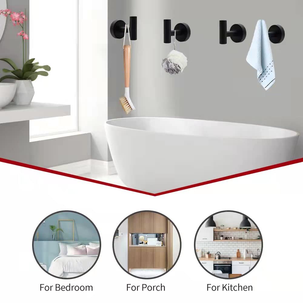 10pcs Bathroom Hardware Set, Including 16" Hand Towel Bars, Toilet Paper Holders, Towel Rings, Robe Towel Hooks