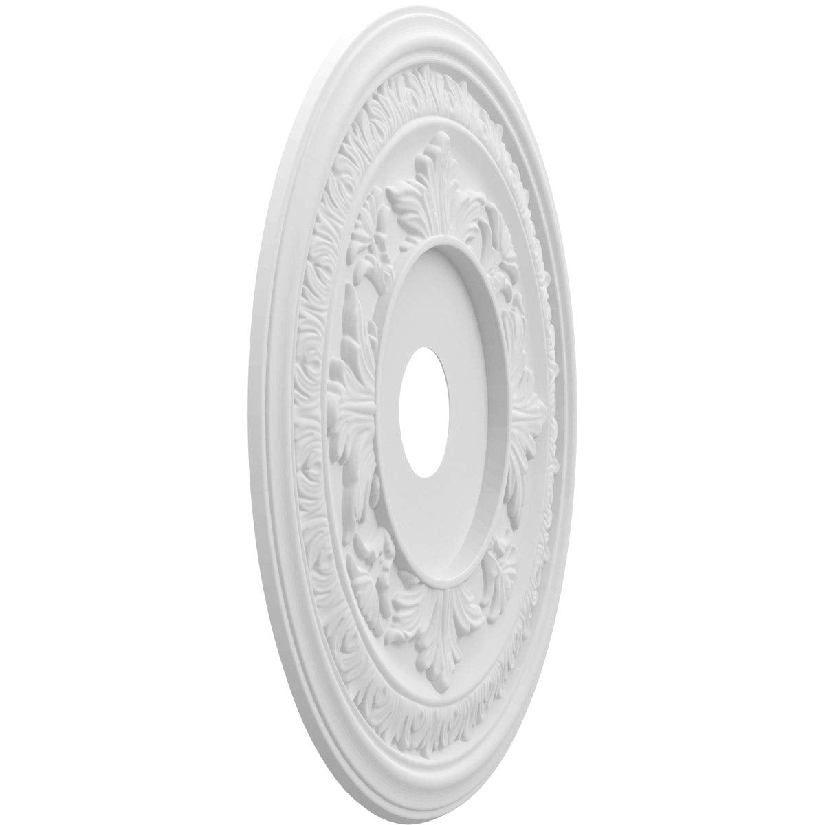 Ekena Millwork CMP22BA Baltimore Thermoformed PVC Ceiling Medallion (Fits Canopies up to 7 3/4"), 22"OD x 3 1/2"ID x 1"P