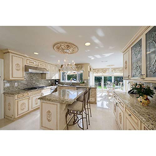 Ekena Millwork CM32BR2-06000 32 5/8"OD x 6"ID x 2"P Bradford Ceiling Medallion, Fits Canopies up to 6-5/8", 2 Piece