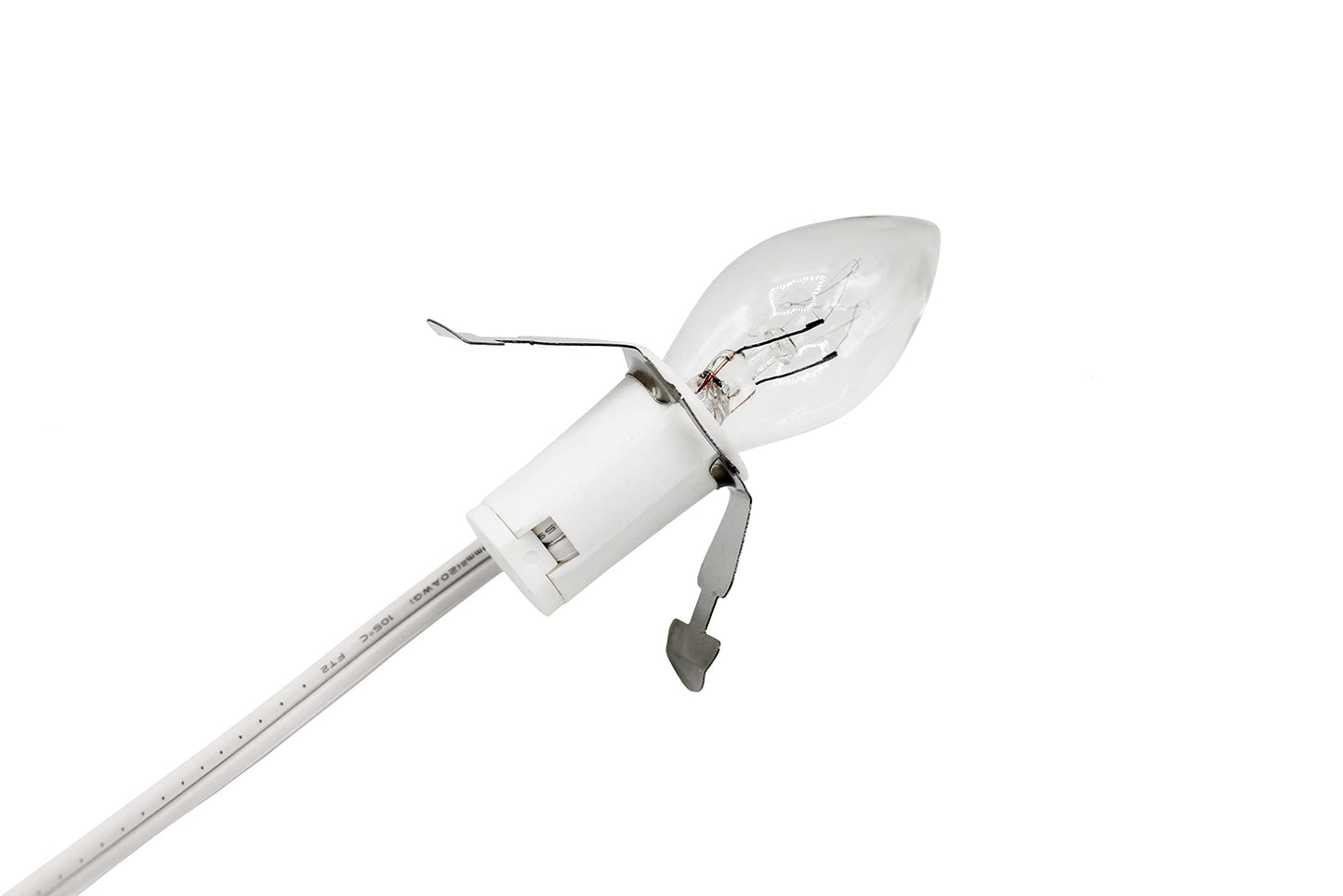 Creative Hobbies Single Light Replacement Clip in Lamp Cord for Christmas Village House Includes Clear Incandescent Light Bulb