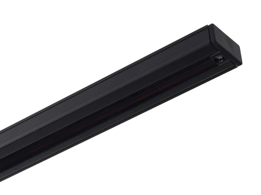 NICOR Lighting 2 Ft. Black Track Lighting Rail Section, H-Type [3-Wire] (10002BK)