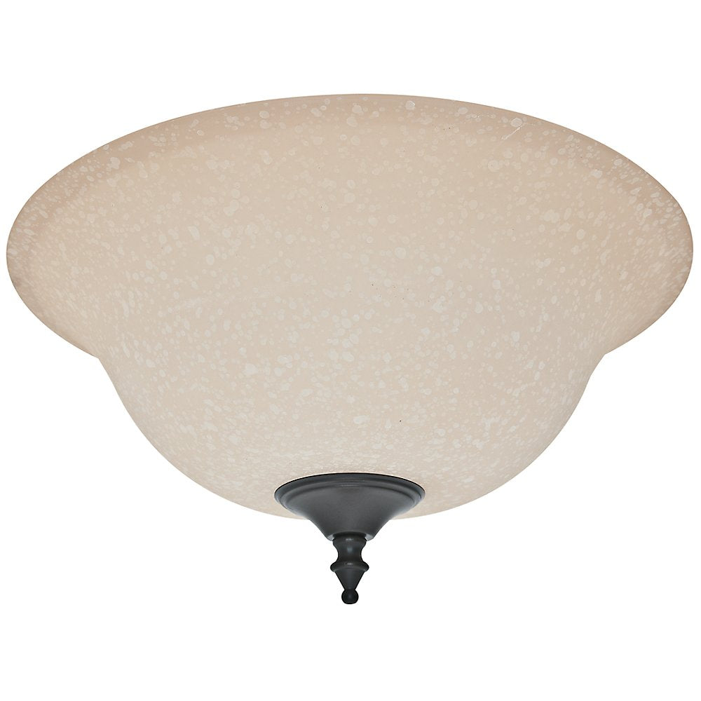 **Hunter Glass Bowl Ceiling Fan Light Cover Replacement, Amber Scavo Bronze Finish, Compatible with Casablanca Fans – 99161**