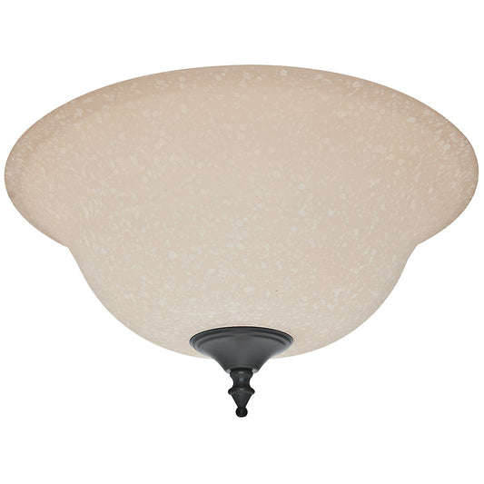 **Hunter Glass Bowl Ceiling Fan Light Cover Replacement, Amber Scavo Bronze Finish, Compatible with Casablanca Fans – 99161**