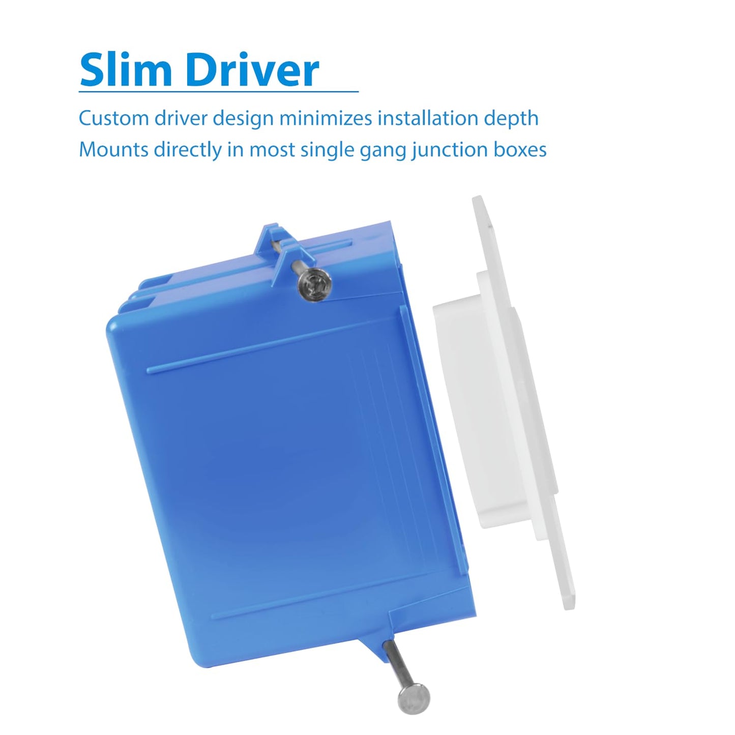 STP2 Louvered White LED Step Light with Photocell (STP2L120WHPC)