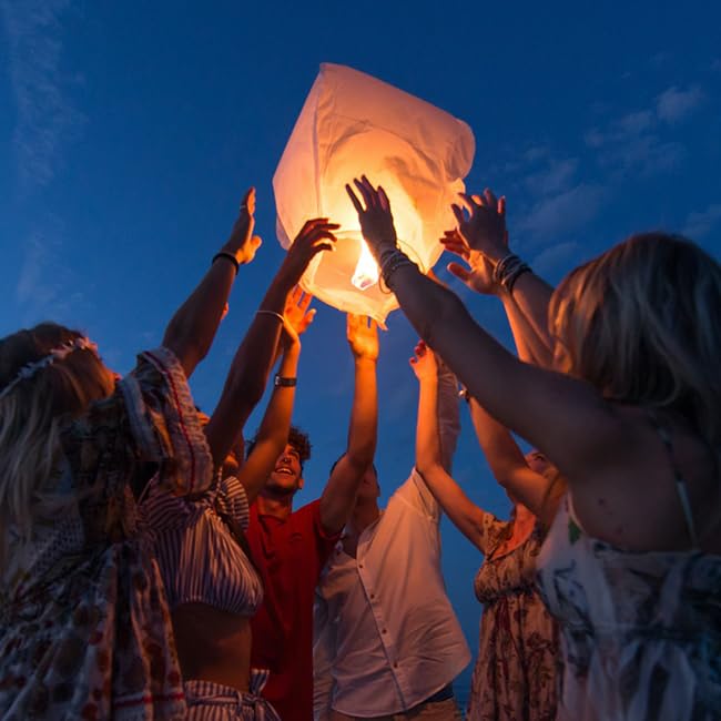 11-Piece Paper Lanterns Set with C-Clips for Easy Hanging – Perfect for Beach, Sports & Party Decorations, Hassle-Free Setup