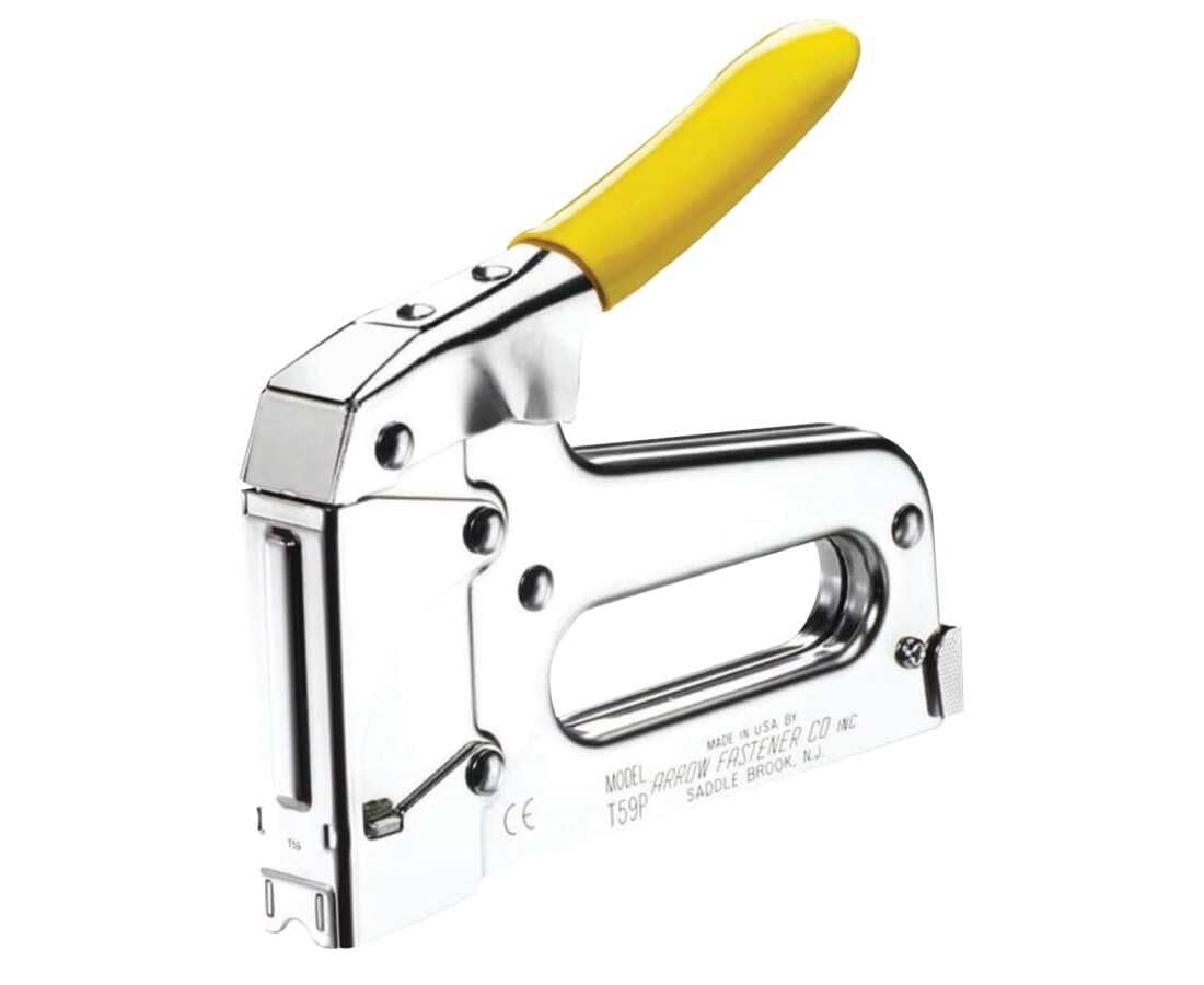 Arrow T59 Heavy Duty Staple Gun with Rear-Load Magazine for Voice and Data Cables and Wiring, Fits Wires up to 5/16-Inch Diameter