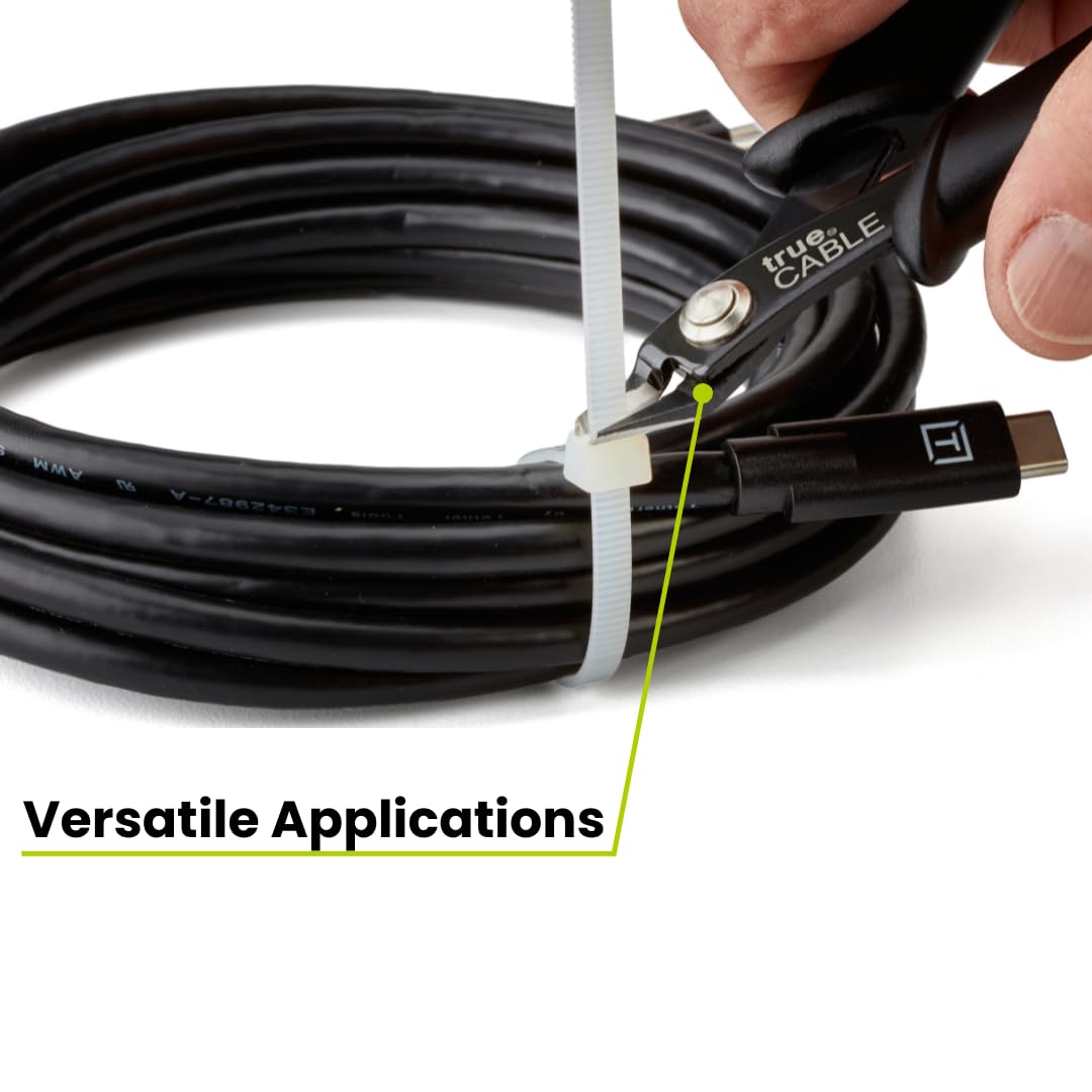 trueCABLE Precision Sharp Flush Cutter Pliers, Wire Cutters for Ethernet Cable Prep, Electronics, Jewelry & Crafts, Hardened Carbon Steel, Non-Slip Handle, Cuts Up to 16 AWG (1 Pack)