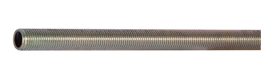 B&P Lamp® 1/4 IP X 36" All Thread Pipe, 1/2" Diameter Zinc Plated Steel For Floor and Table Lamp Restoration