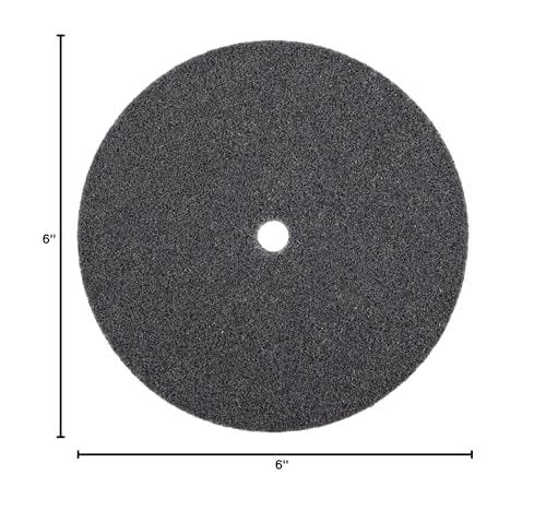 Scotch-Brite EXL Unitized Wheel, Silicon Carbide, 5000 rpm, 6" Diameter, 1/2" Arbor, 2S Fine Grit (Pack of 1)