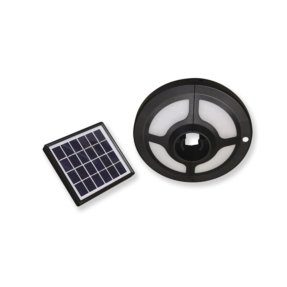 Aqua Select Solar Powered Umbrella Lights, LED Patio & Pool Umbrella Lights, Adjustable Brightness, Easy Install, Black