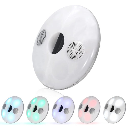 Patio Umbrella Light with Bluetooth Speaker, Waterproof RGB LED Color Changing Parasol Lamp, USB Rechargeable Portable Light for Garden Camping Patio