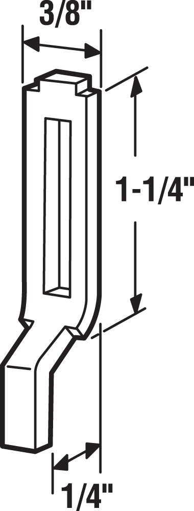 Prime-Line A 148 Steel, Sliding Screen Door Latch Strike, Adjustable (2 Pack)