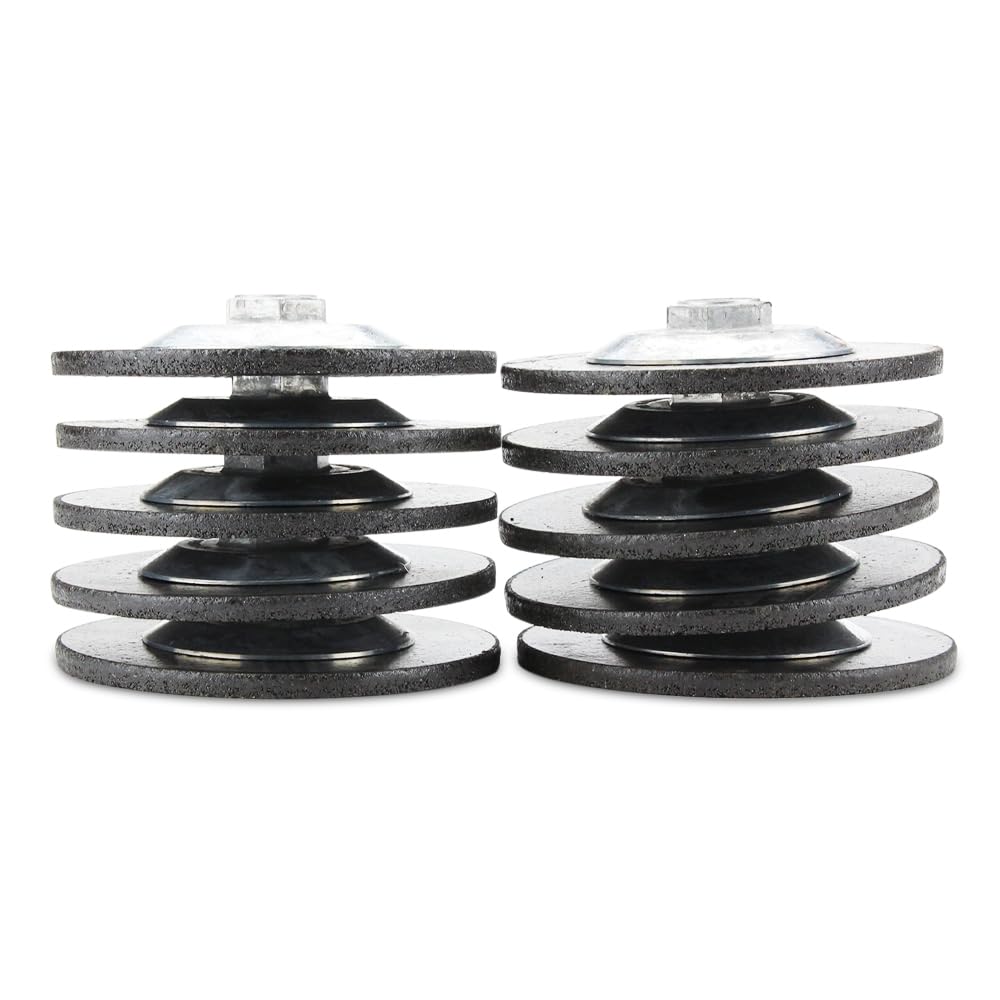 BHA 4-1/2" x 1/4" x 5/8"-11 Depressed Center Metal Grinding Wheels with Hub - for 4.5" Inch Angle Grinders - 10 Pack