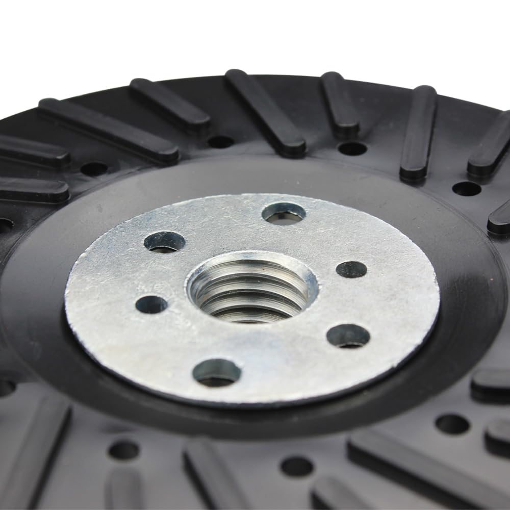 BHA Angle Grinder Ribbed Backing Pad for Resin Fiber Disc, 4.5" x 5/8"-11