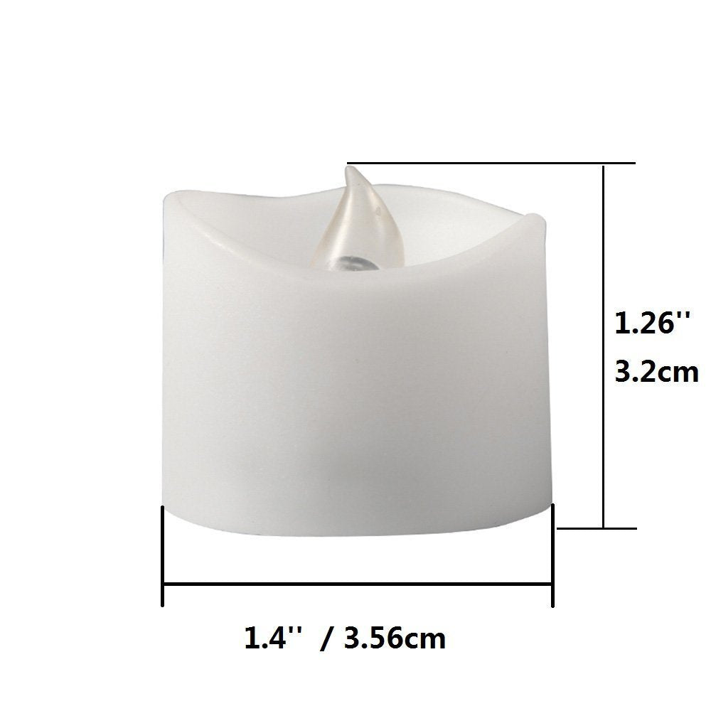 eLander LED Tea Lights Flameless Candle with Timer, 6 Hours on and 18 Hours Off, 1.4 x 1.3 Inch, Warm White, [12 Pack]