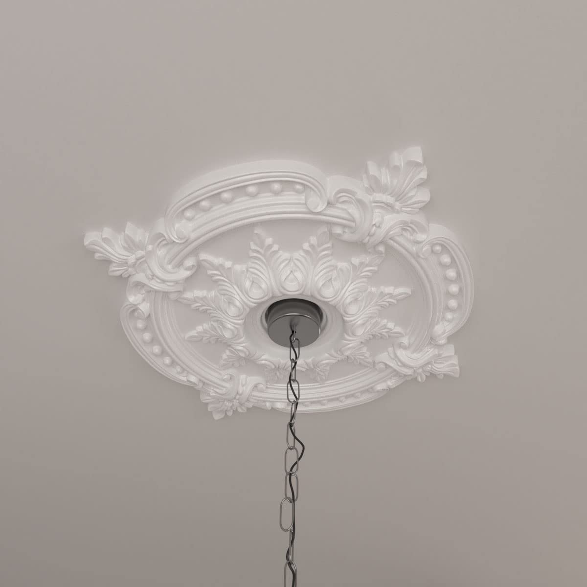 Ekena Millwork CM28BE 28 3/8"OD x 3 3/4"ID x 1 5/8"P Benson Classic Ceiling Medallion