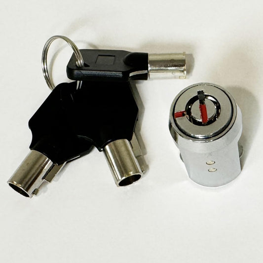 RiKey Security - Storage Cylinder Lock with 3 Tubular Keys for Roll-up Door Unit Secure 19mm