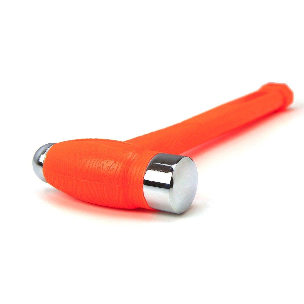 XtremepowerUS 32oz Dead Blow Hammer Dual Head 2lbs Ball Peen Blow Striking Flat Pein Non-Slip Handle, Orange