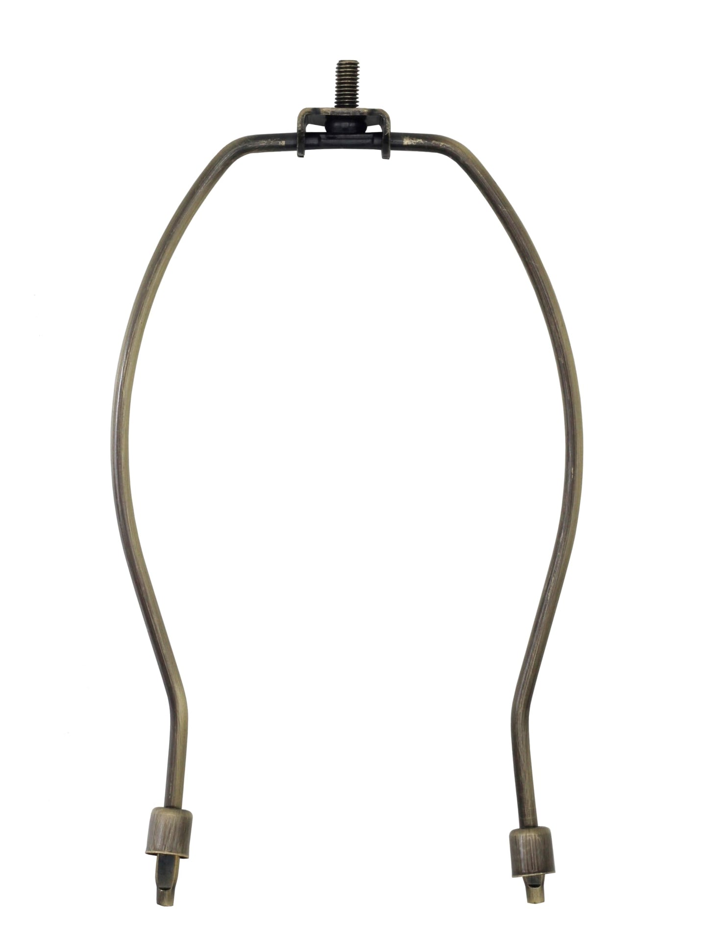 Creative Hobbies® 8 Inch Lamp Harp Kit - Regular Weight, Polished Finish | Harp, Finial and Harp Base Set for Table and Floor Lamps (Antique)