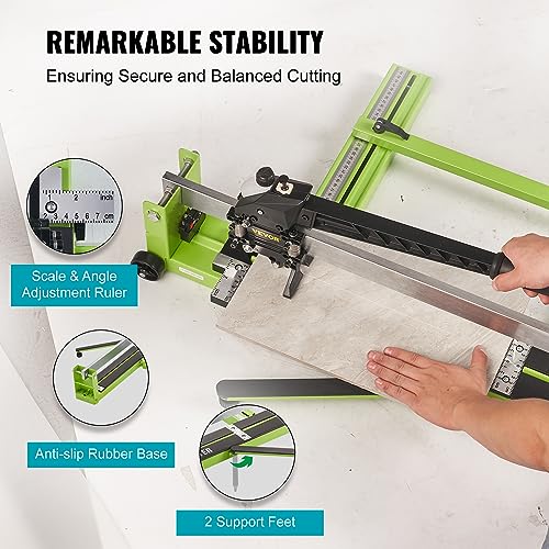 VEVOR 48" Manual Tile Cutter, All-Steel Frame with Laser Guide & Spare Cutter, Hand Tool for Precision Porcelain & Ceramic Tiles