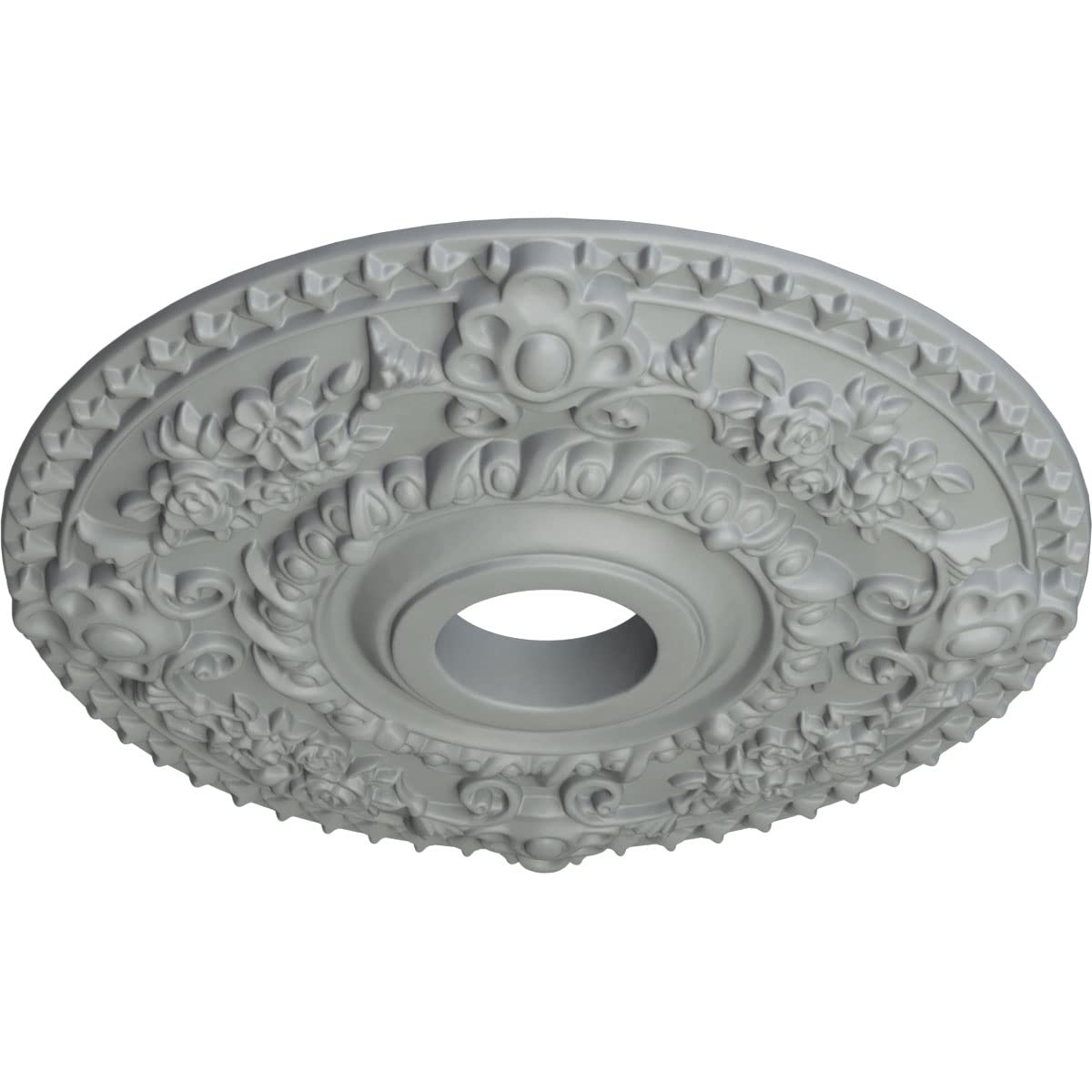 Ekena Millwork CM18RO 18-Inch OD x 3 1/2-Inch ID x 1 1/2-Inch P Rose Ceiling Medallion
