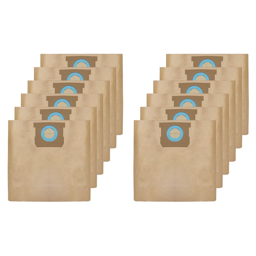12 Pack DXVA19-4104 Disposable Filter Bags for DEWALT 5 to 8 Gallon Wet/Dry Vacuum Replace Part # For DEWALT DXVA19-4104