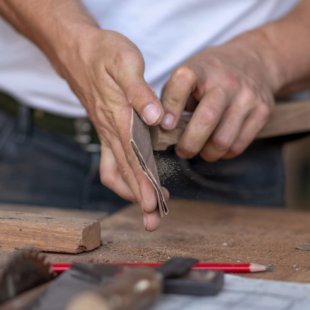 Fandeli Multi-Purpose Sanding Paper, 25 Sheets 9"x11", Assorted Grits 80/120/220, Ideal for Wood & Metal, Hand or Orbital Sanding