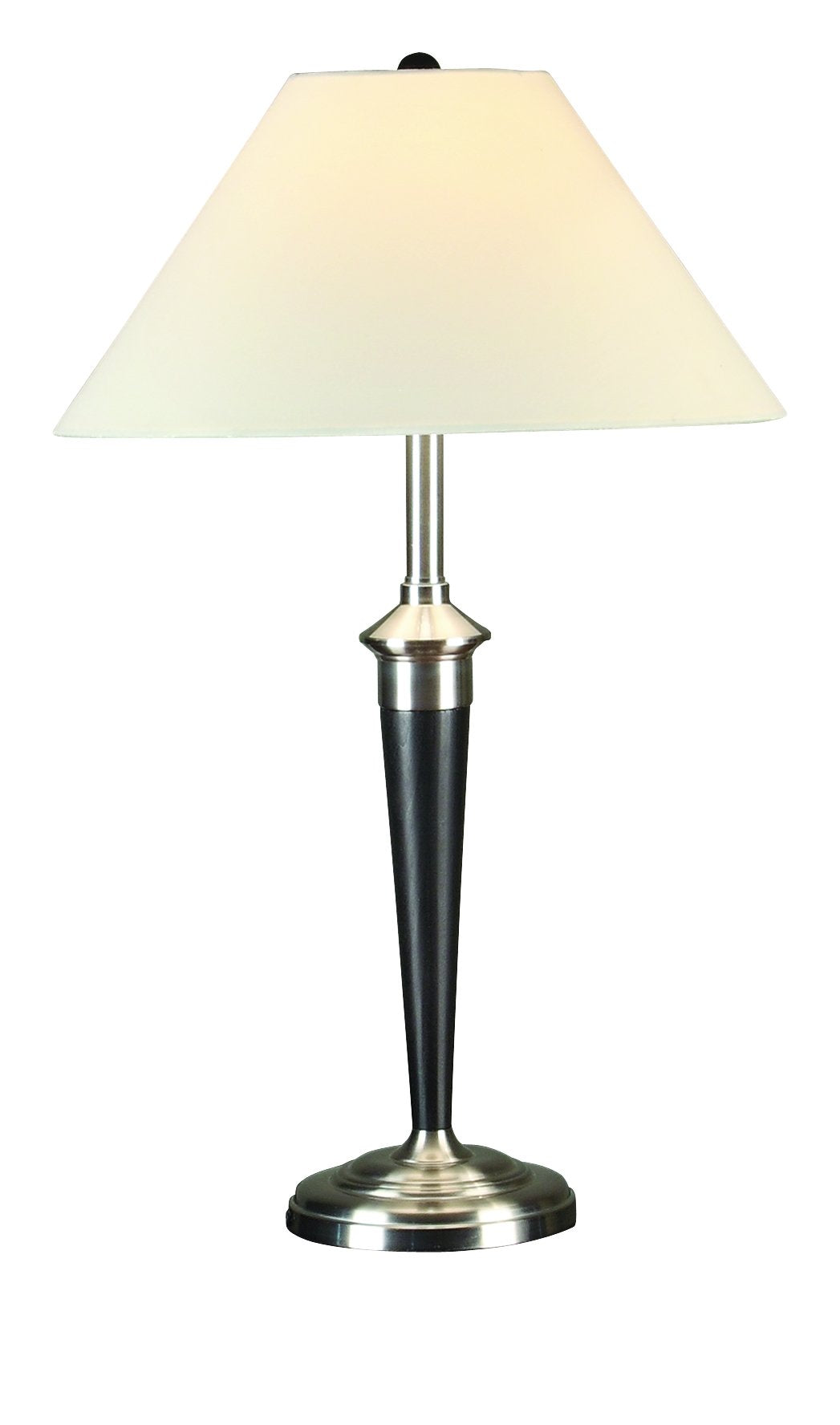 Artiva USA Twin-Pack, Classic Cordinates Table and Floor Lamps Set, Quality Brushed Steel and Espresso Finish