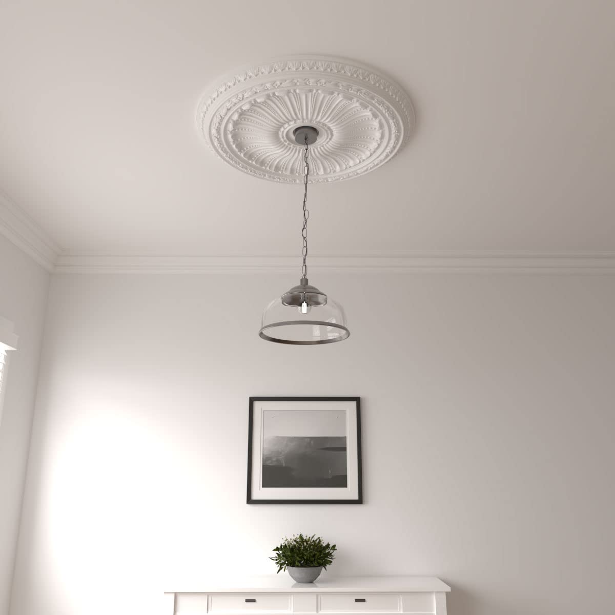 35 1/8"OD x 4 7/8"ID x 2 1/2"P Viceroy Ceiling Medallion (Fits Canopies up to 4 7/8")