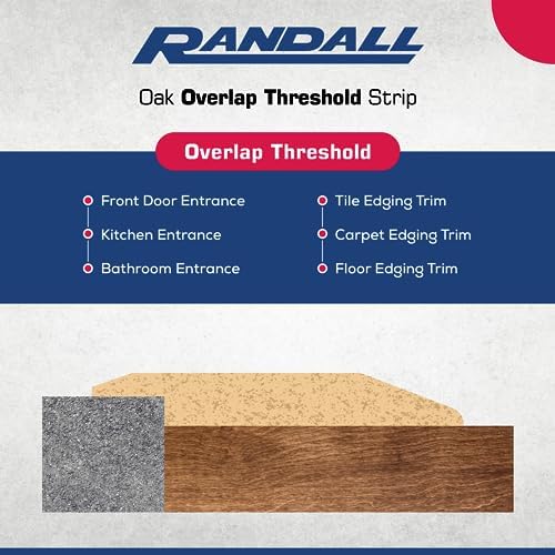 Oak Overlap Threshold 3 1/2" Wide x 5/8" Thick with 5/16" High Overlap (36" Long)