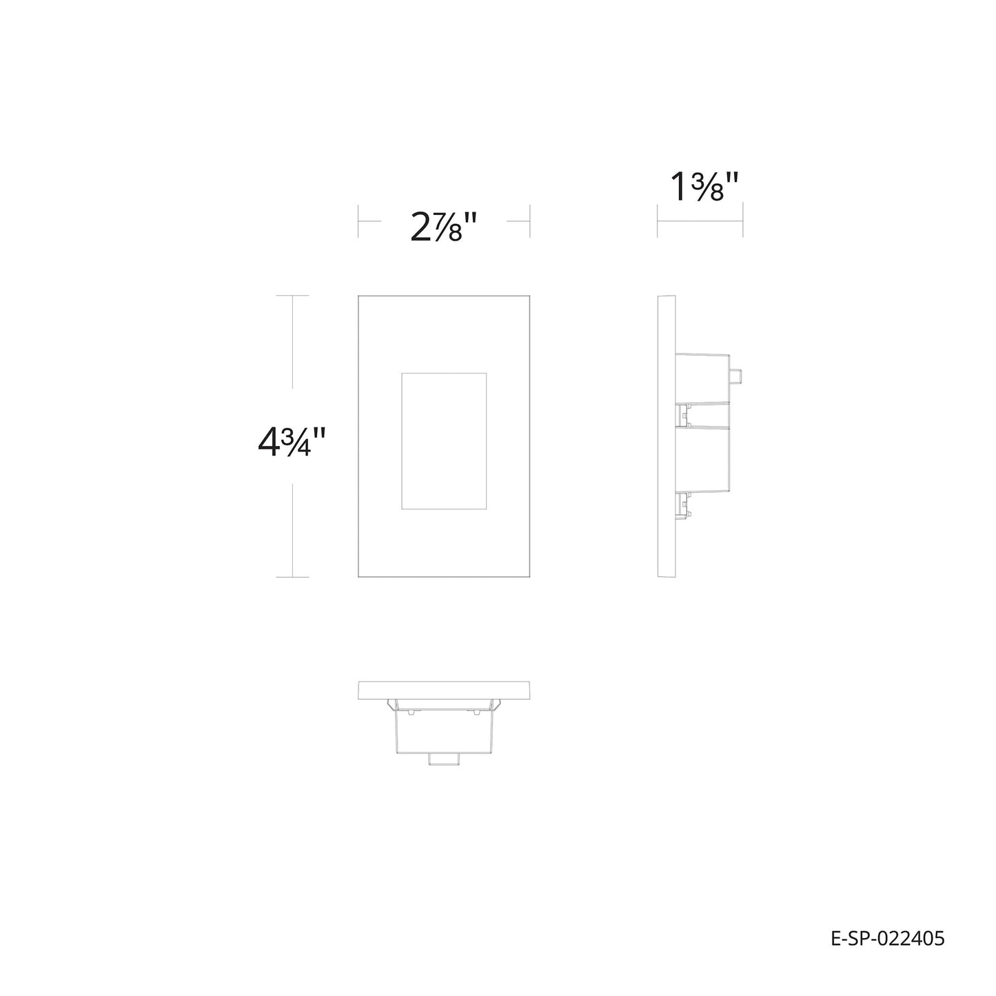 East Grove LED Step & Deck Light, 120V, Indoor/Outdoor, 3-CCT 2700K-4000K, Vertical, Matte Black