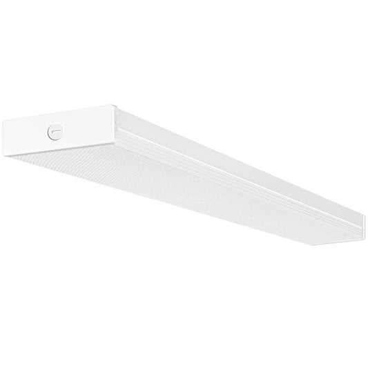 Hykolity 4FT LED Wraparound Light 40W 4400lm 4000K, 2-Lamp Fluorescent Equivalent, Flush Mount Ceiling Light for Garage & Office