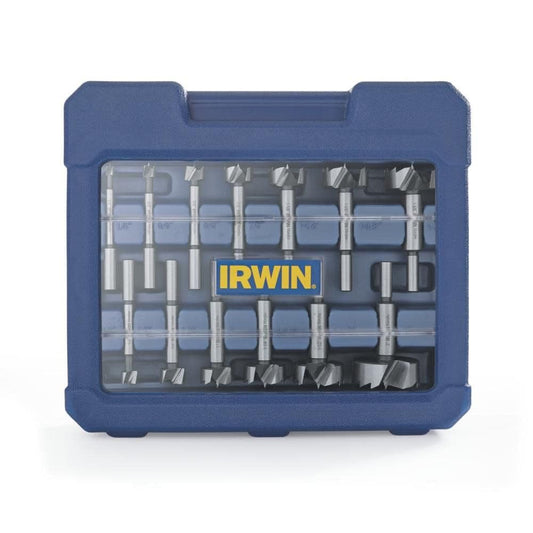 IRWIN Marples Forstner Bit Set, Wood Drill Bits, Made of Carbon Steel, Ideal for Fine Woodworking, Cabinet-making and more, 14 Pieces (1966893)