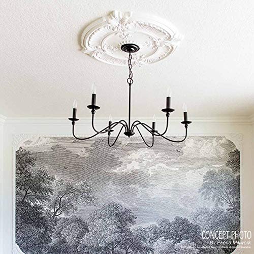 18"OD x 4"ID x 5/8"P Attica Ceiling Medallion (Fits Canopies up to 5")