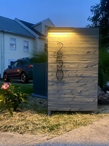 Brighticonics 2pck Solar Address Sign Light – IP65 Waterproof LED Lighted House Numbers – Easy Install, Auto Dusk-Dawn ON/Off, Outdoor Solar Address Signs for Yard, Homes, Business - Cold White 6000K