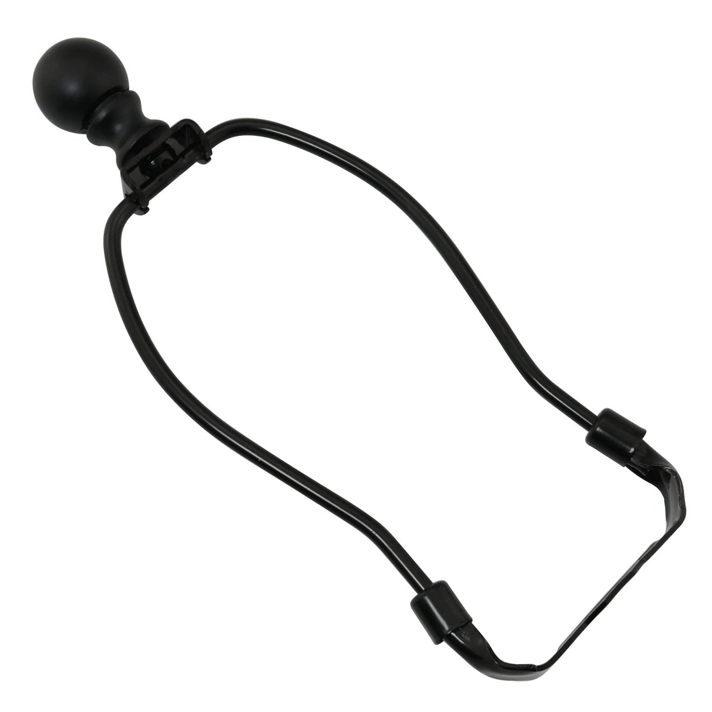 DGBRSM 7 Inch Lamp Harp Holder with 1-1/2 Inch Lamp Finial Oil Rubbed Black Steel Ball Knob Lamp Shade Finial for Table and Floor Lamps, Black