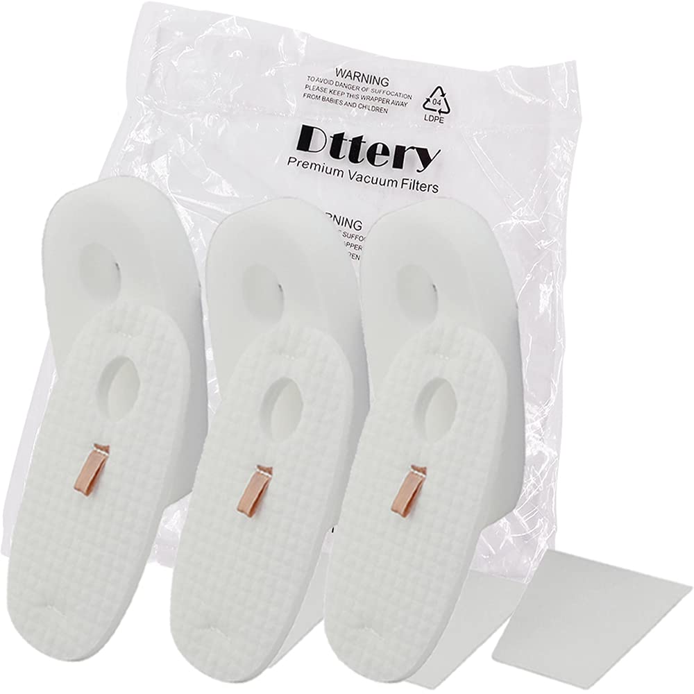Dttery 3-Pack Replacement Filter Kit for Shark Rocket DeluxePro TruePet HV319Q–HV325 & UV330/UV422, Replaces 1080FTV320 & 1084FTV320