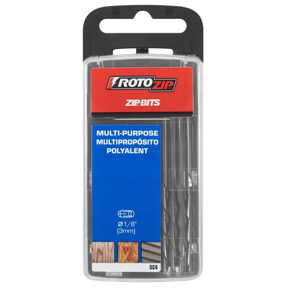 BOSCH Roto Zip SC4 1/8-Inch Zip Bit for Wood and Plastic, 4-Pack