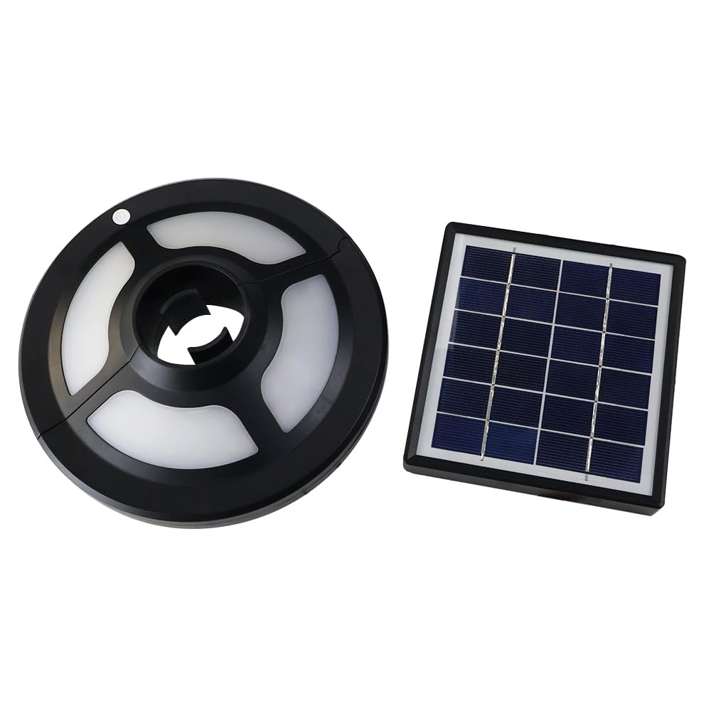 Aqua Select Solar Powered Umbrella Lights, LED Patio & Pool Umbrella Lights, Adjustable Brightness, Easy Install, Black