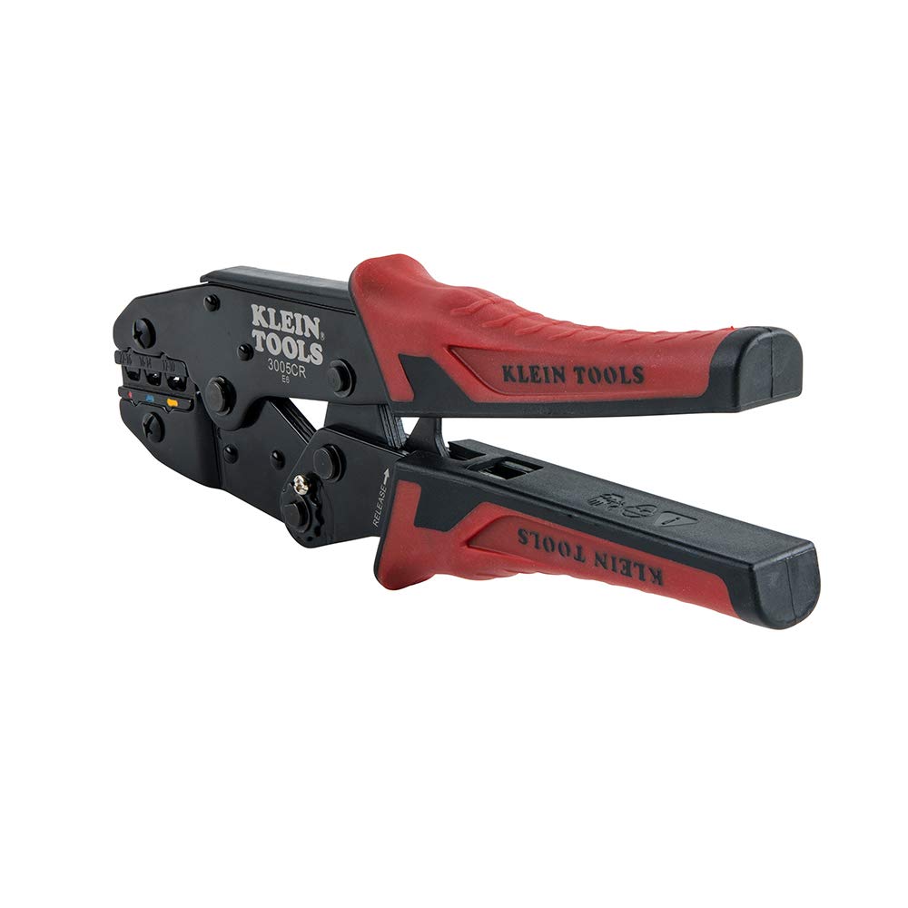 Klein Tools 3005CR Wire Crimper Tool, Ratcheting Insulated Termil Crimper for 10 to 22 AWG Wire