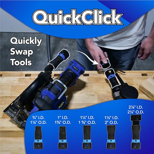 Quick Click Expanded Multi-Brand Power Tool Adapter Set for Dust Collection