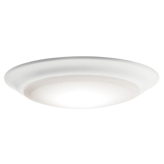 Kichler Gen I LED Downlight in White, 7.5" Ceiling Flush Mount Interior Dimmable Light, 3000K, (7.5" x 1.5"), 43846WHLED30