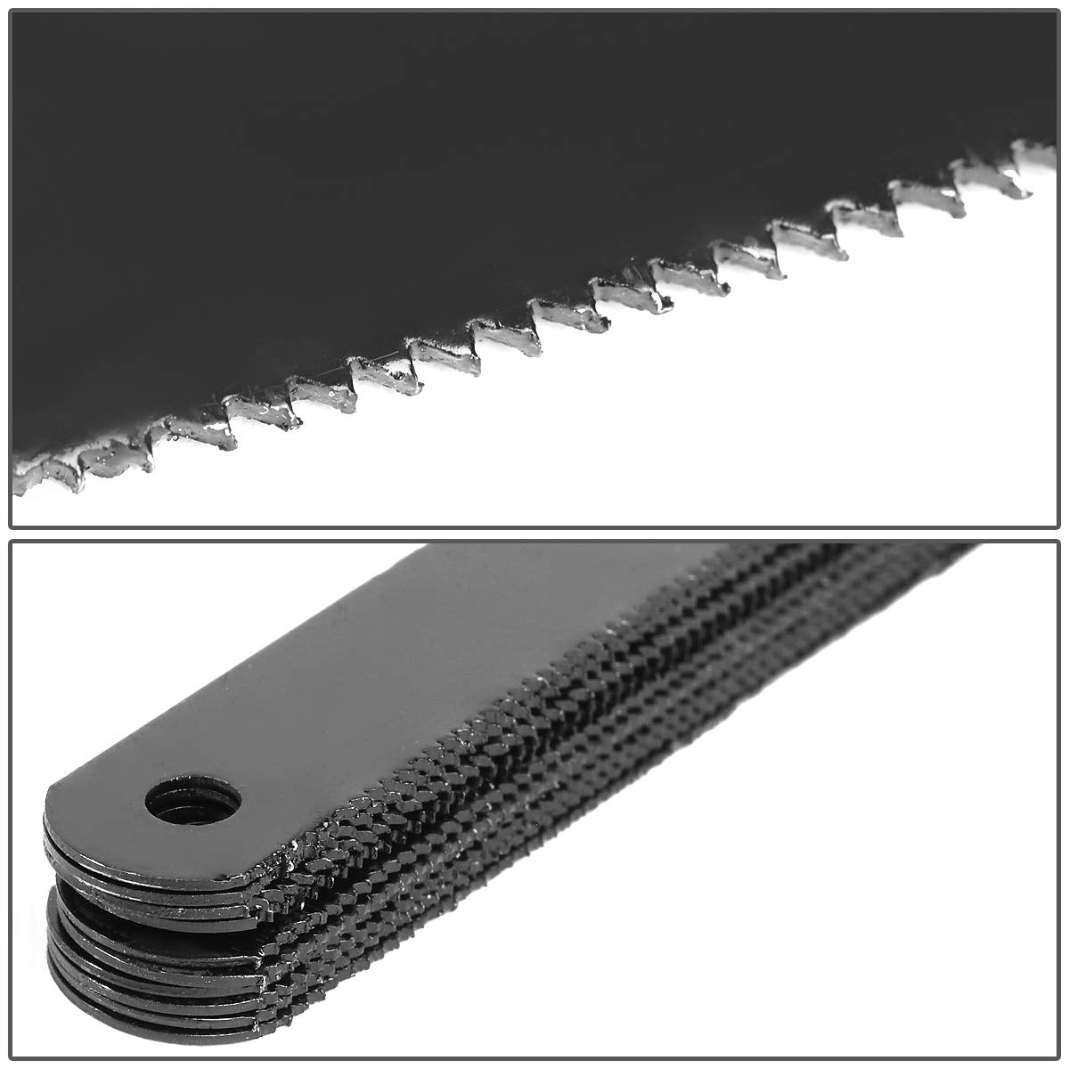 DNA Motoring TOOLS-00108 Replacement Hacksaw Blades, 12-Inch Heavy Carbon Steel, 24 TPI, Powder Coated, Pack of 10